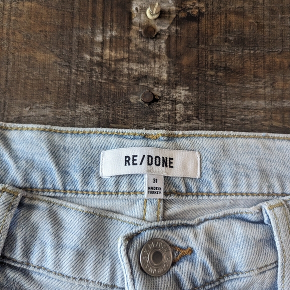 NWT Re/Done 70s Stove Pipe Icy Blue Jeans - Picture 5 of 10